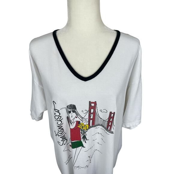 Emerson Street 100% Cotton Pajama Sleep Shirt "San Francisco" OS Cozy Lounge - Picture 3 of 13